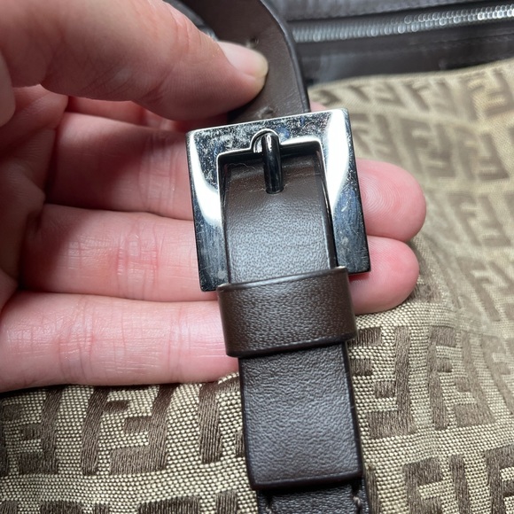 Fendi | Vintage Zucchino Shoulder Bag in Brown FF Monogram Logo - Picture 12 of 17